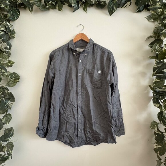 Depart West Buckle Classic Fit Long Sleeve Front Button Shirt Grey Men’s Size M - Picture 1 of 10
